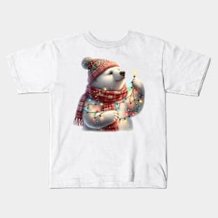 Christmas Polar Bear Kids T-Shirt